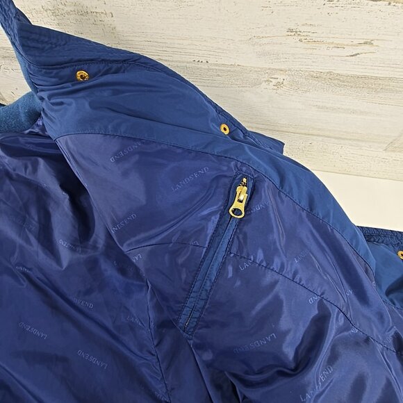 LANDS END Goose Down Puffer Jacket Blue Quilted Full Zip WOMEN'S PLUS SIZE 3X - Picture 5 of 16